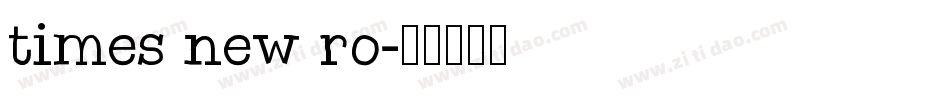 times new ro字体转换